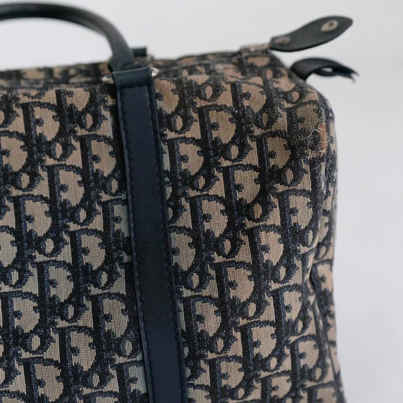 Christian Dior Trotter Navy Diorissimo Boston Bag Purse Handbag - Picture 9 of 17